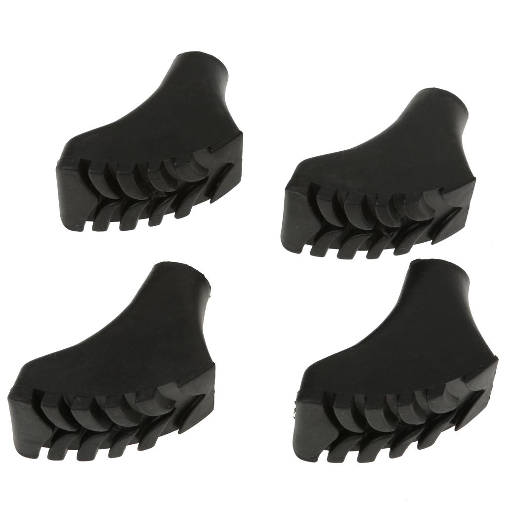 4pcs Durable Rubber Paw Feet Tips Hammers Hiking Stick Walking Trekking Pole Caps