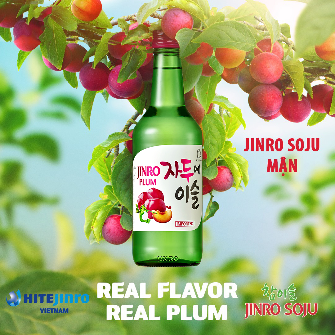 Soju Hàn Quốc JINRO VỊ MẬN 360ml - Combo 6 chai
