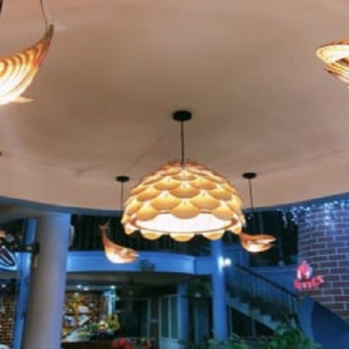 Đèn gỗ thả trần CAO CẤP hiện đại sang trọng chất liệu gỗ trang trí cho phòng khách nhà căn hộ decor nhà quán cafe