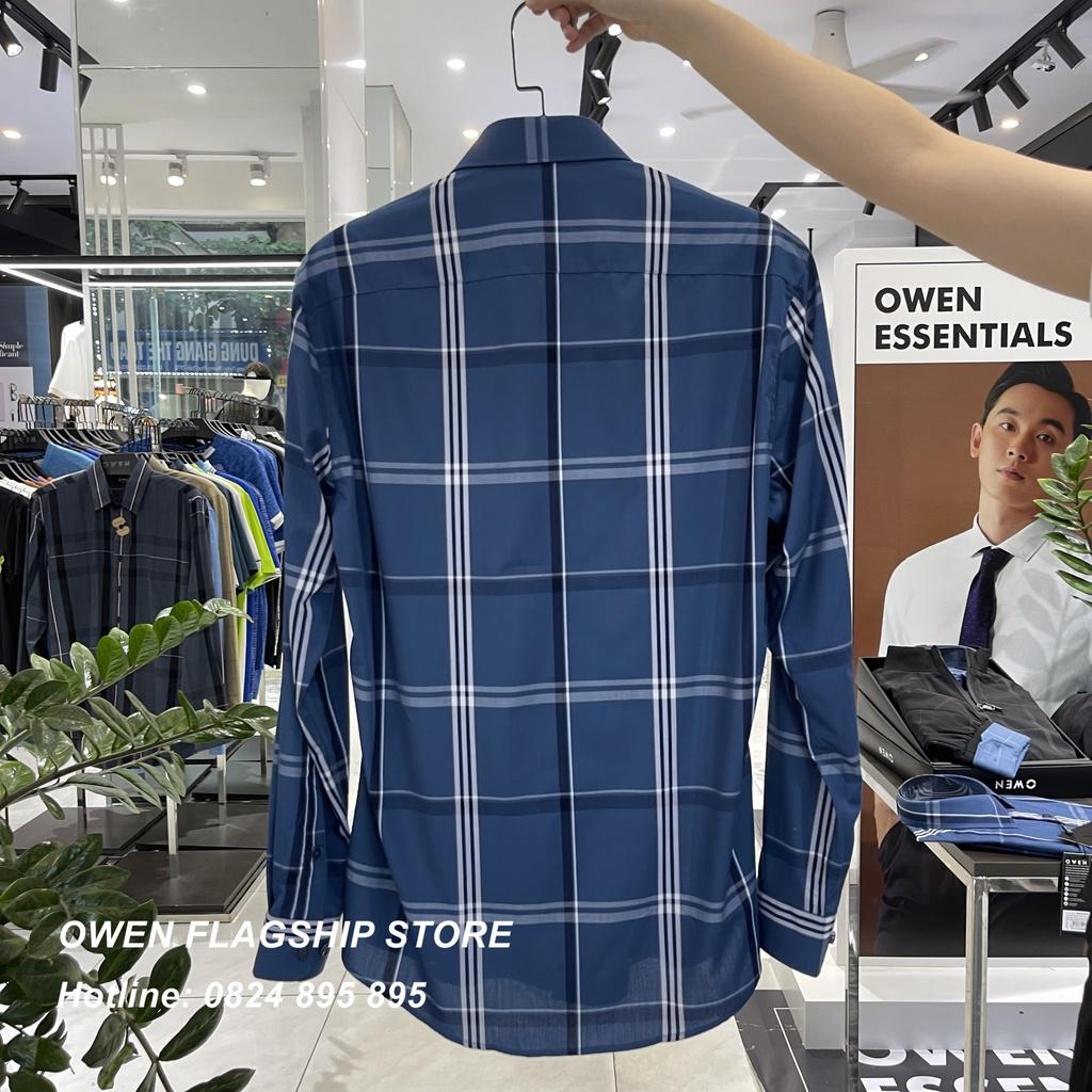 Áo Sơ mi Owen nam dài tay dáng Slimfit sợi Tre mềm mịn mát Mã AS220950D