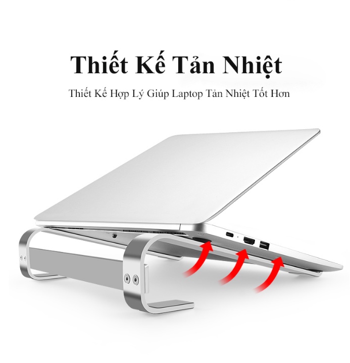 Giá đỡ laptop máy tính hợp kim nhôm gọn nhẹ siêu vững chắc - Hàng chính hãng