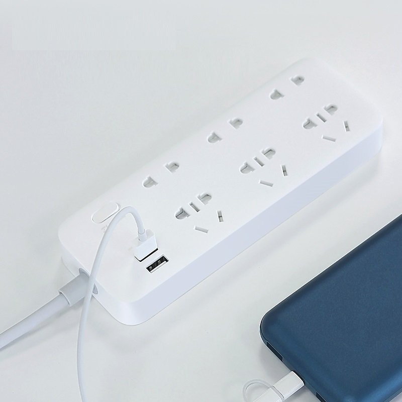 Ổ Cắm Xiaomi Zmi Power Strip 6 Cổng 2 USB CX05 - Hàng Chính Hãng