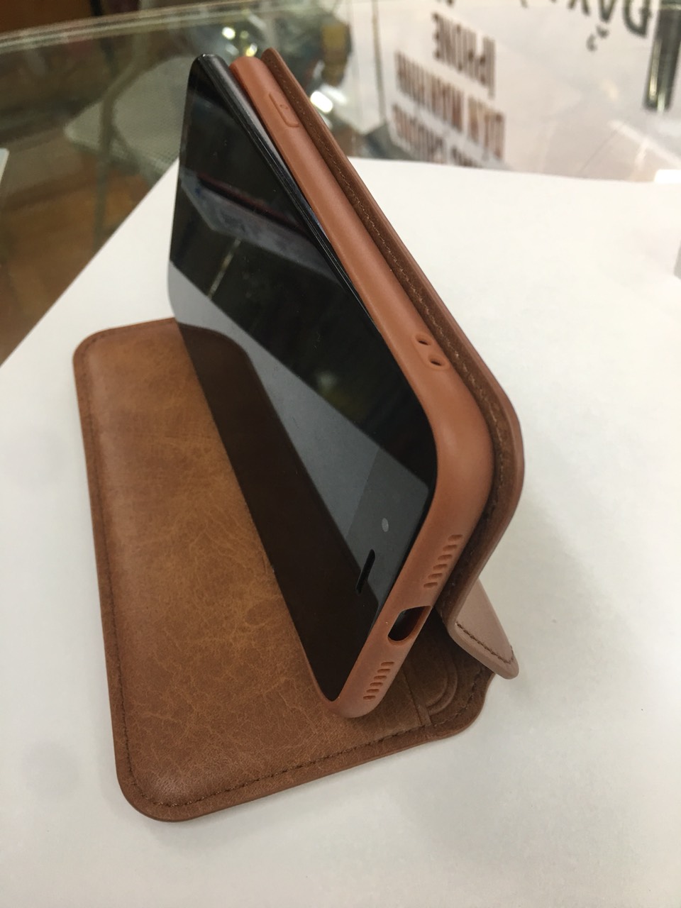 Bao da kiêm ví cho Iphone X chất da cao cấp mềm mịn