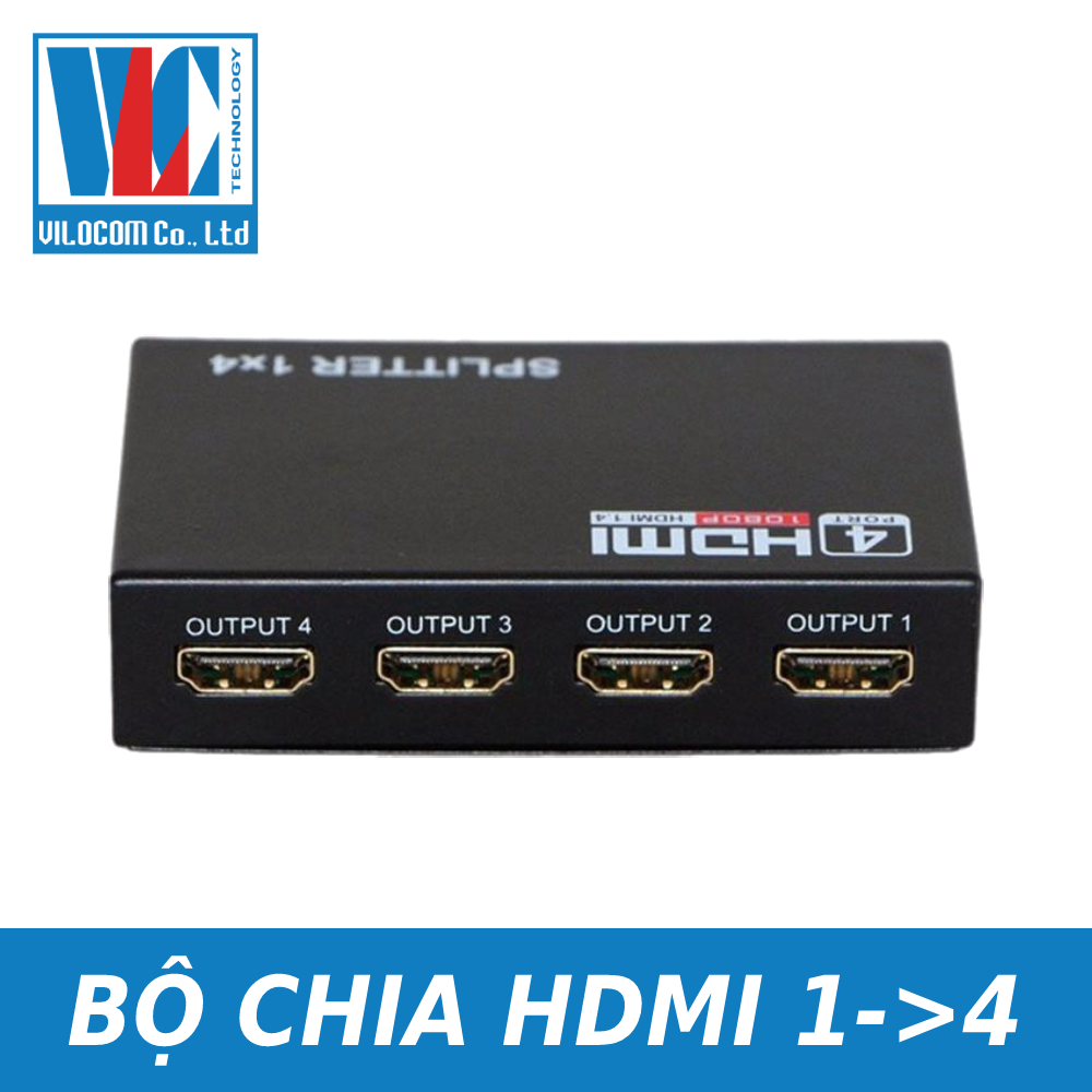 Bộ Chia HUB 1 Ra 4 - Chia Cổng Ra 4 Màn Hình TV, Máy Chiếu