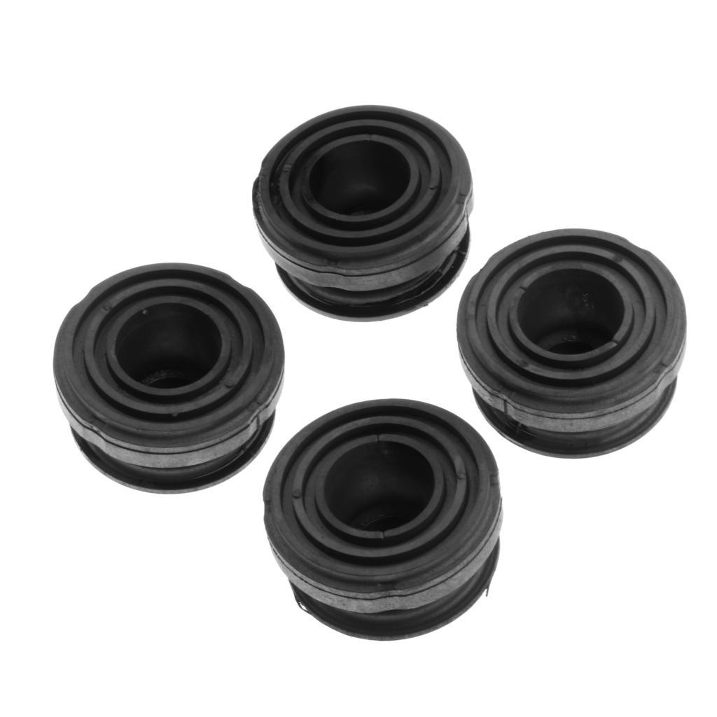 4Pcs Motorcycle Lower Round Rubber Feet Pads fits Honda 68325-Z07-003 Black