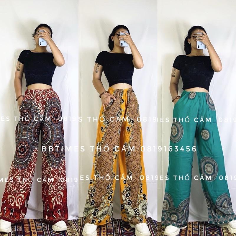 Quần Ống Rộng Hoạ Tiết Chân - CÓ TÚI