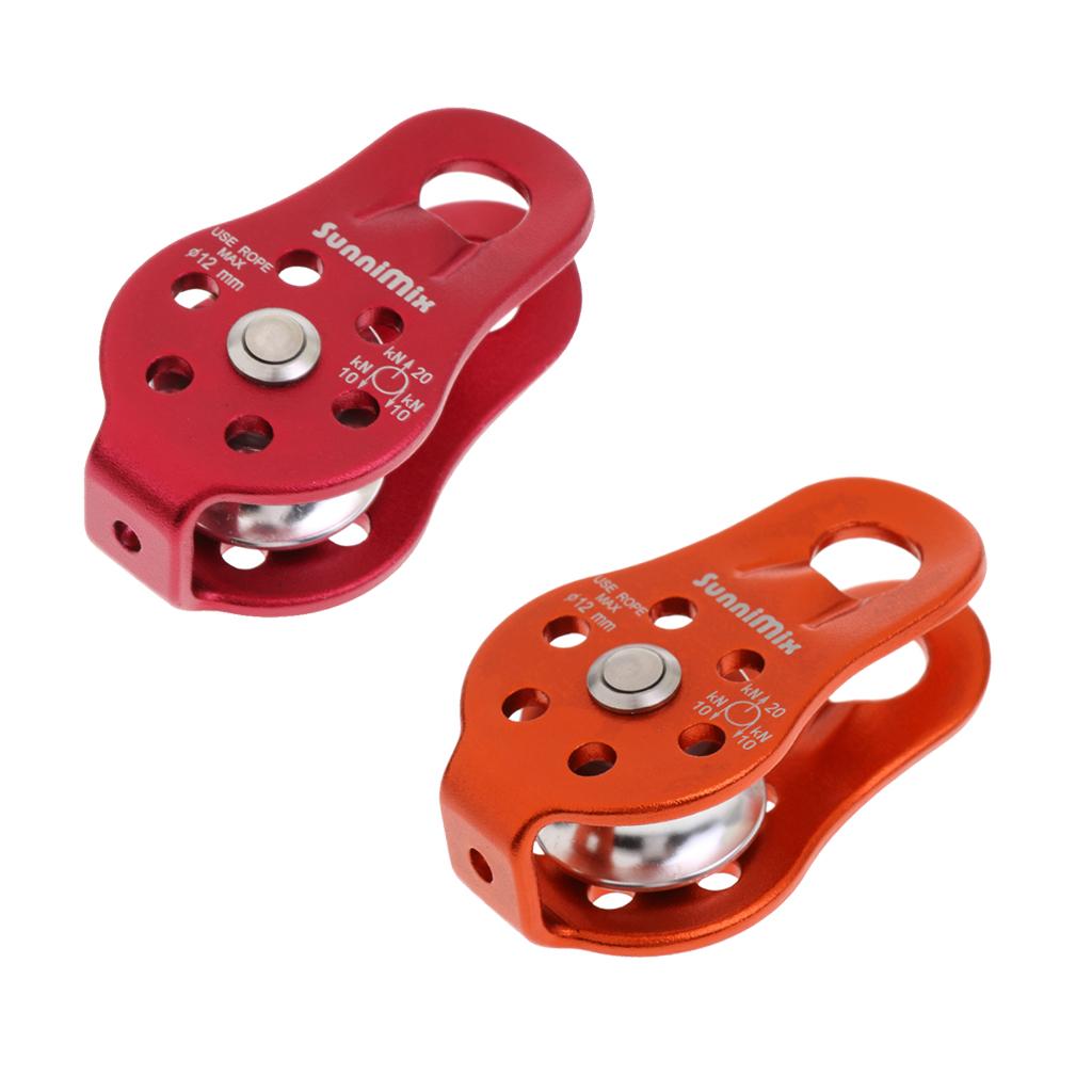 General Purpose Fixed Side Single Climbing Pulley for 8-12mm Rope