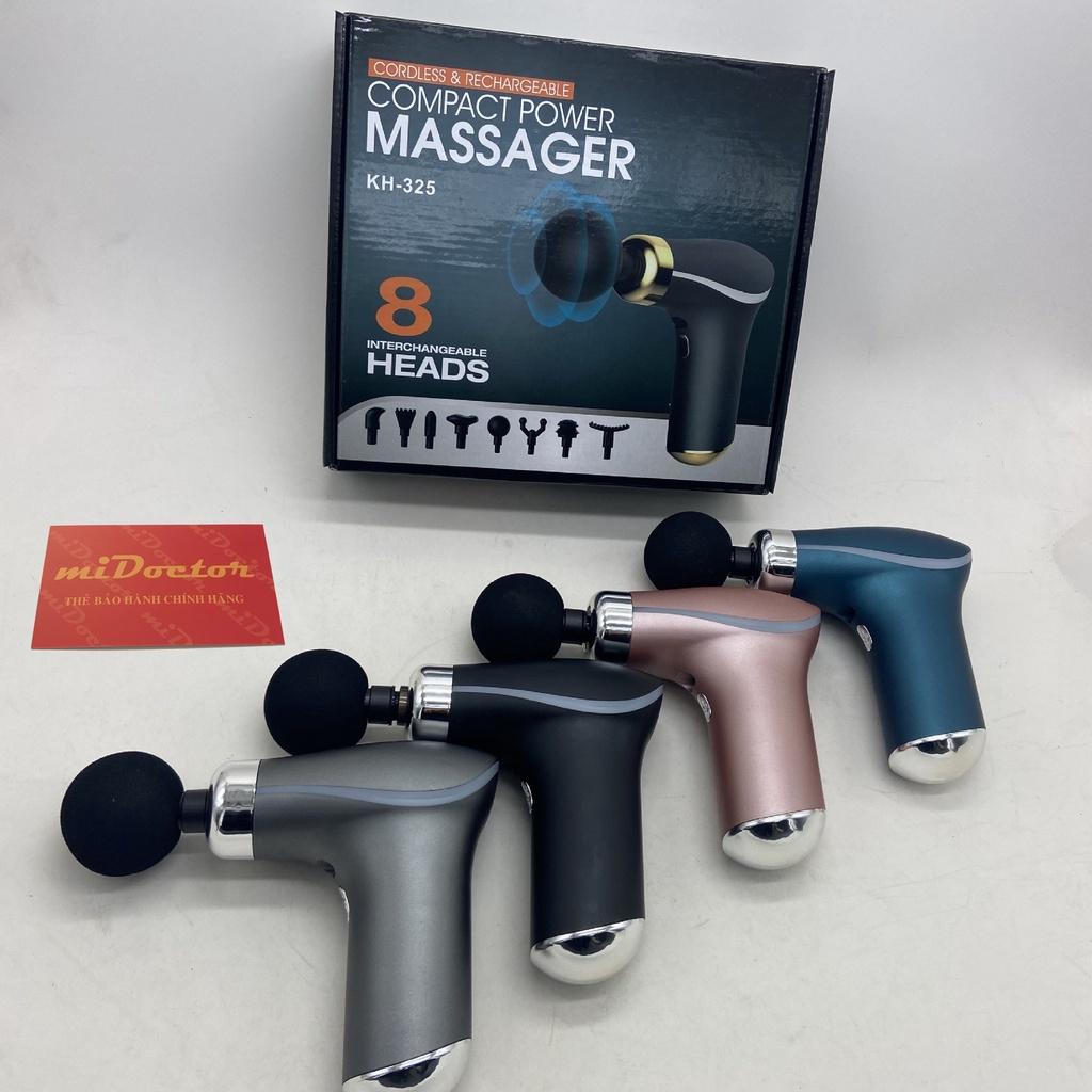 Súng Massage Cầm Tay Đấm Lưng Cổ Vai Gáy Trị Nhức Mỏi - Máy Mát Xa Trị Liệu 8 Đầu Compact KH 325 Chính Hãng miDoctor