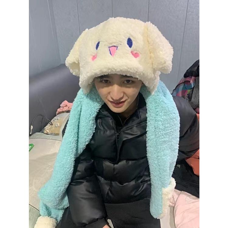 Bộ mũ nón kèm khăn choàng cổ & găng tay nhân vật hoạt hình Sanrio character bằng lông nhung dễ thương đáng yêu