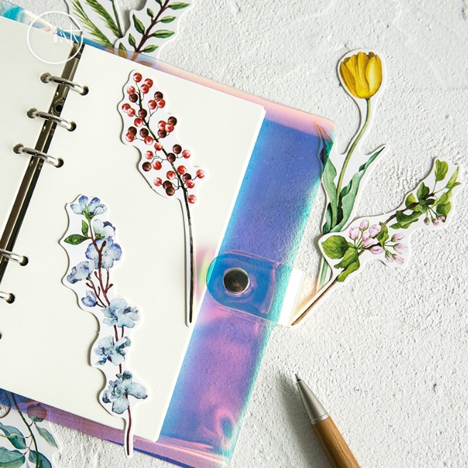Bộ 30 Bookmark Đánh Dấu Sách Chủ Đề Hoa Lá