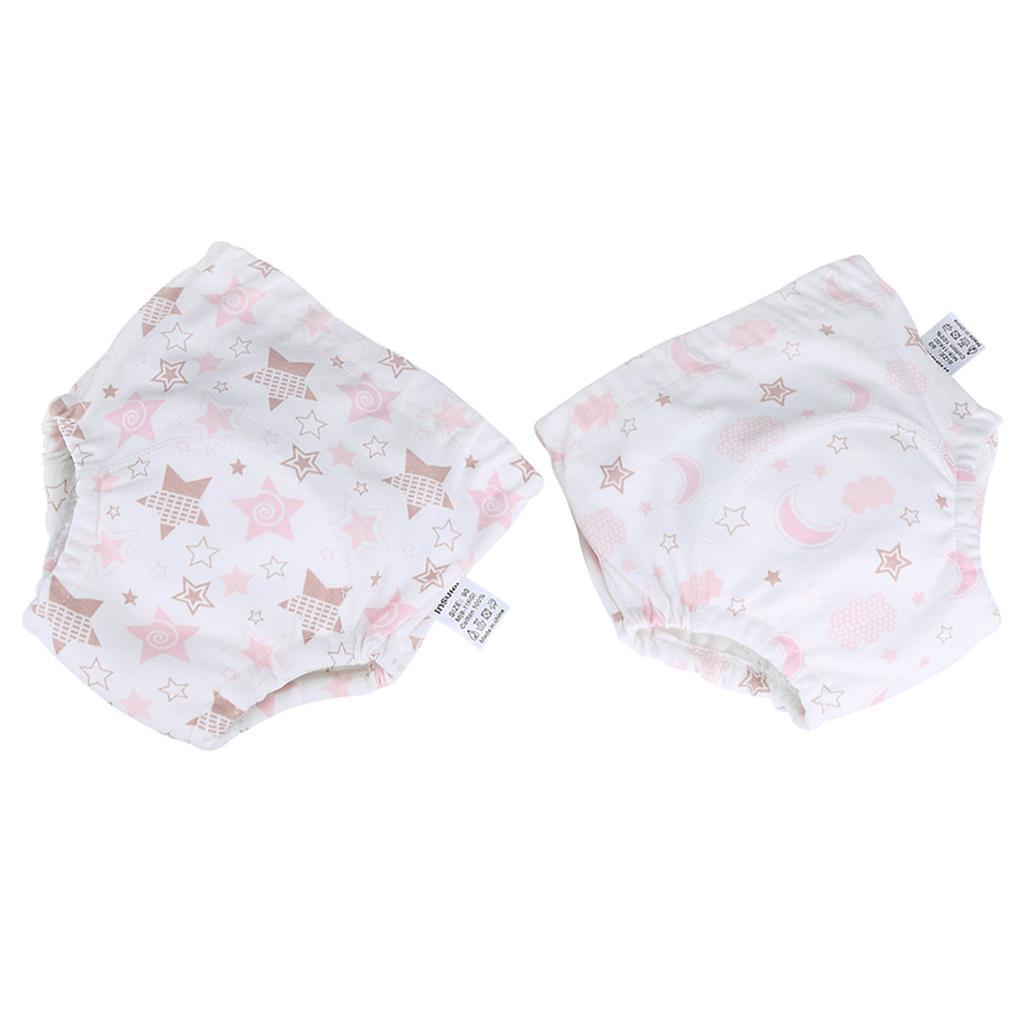 2Pcs Baby Training Pants Newborn Diaper Cover Washable Infant Cotton Underwear