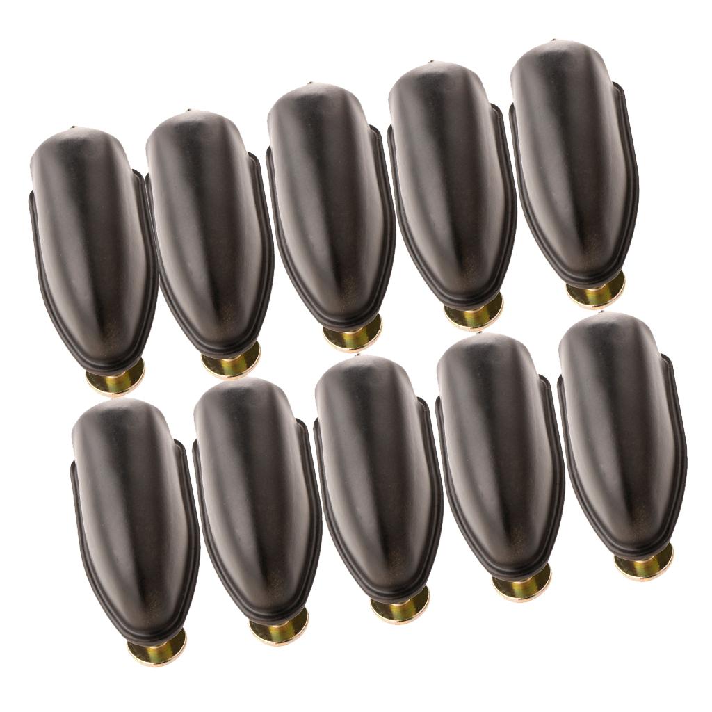 Bền 10 Chiếc Kim Loại Bộ Trống Ổ Bass Tom Móc Hít Móng Vuốt Móc DIY Đen cho Tay Trống