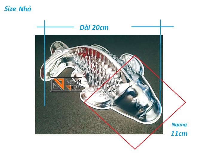 Khuôn Xôi CÁ CHÉP 3D - KHUÔN RAU CÂU 3D, Bánh Tổ, Các loại CHẢ - Khuôn NHÔM dày Tạo hình CÁ CHÉP 3D SẮC NÉT. Dụng cụ làm bánh Khuôn nhấn tạo hình cá cho các loại bánh NƯỚNG HẤP TRUYỀN THỐNG