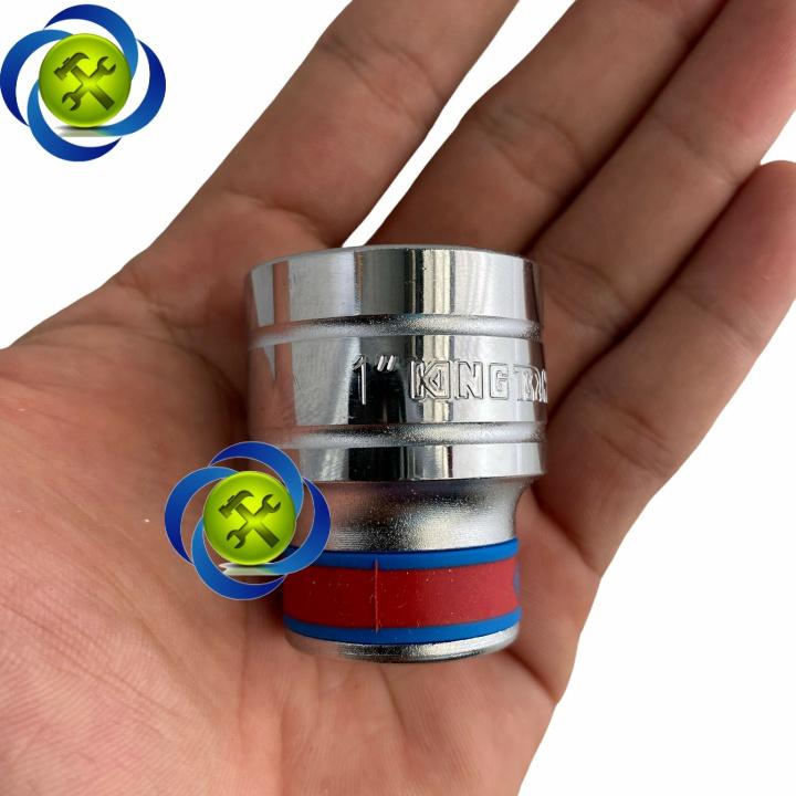 Tuýp 1inch hệ inch 1/2 Kingtony 433032S loại ngắn 12 cạnh màu trắng 25.4mm