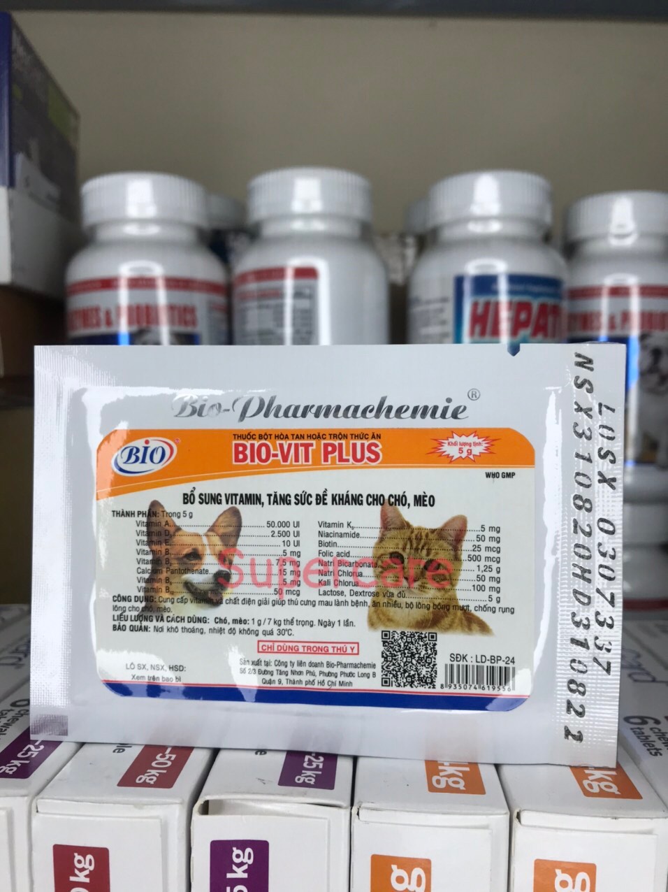 Combo 5 Gói Biovit Plus 5Gr - Bổ Sung Vitamin &amp; Tăng Đề Kháng Chó Mèo