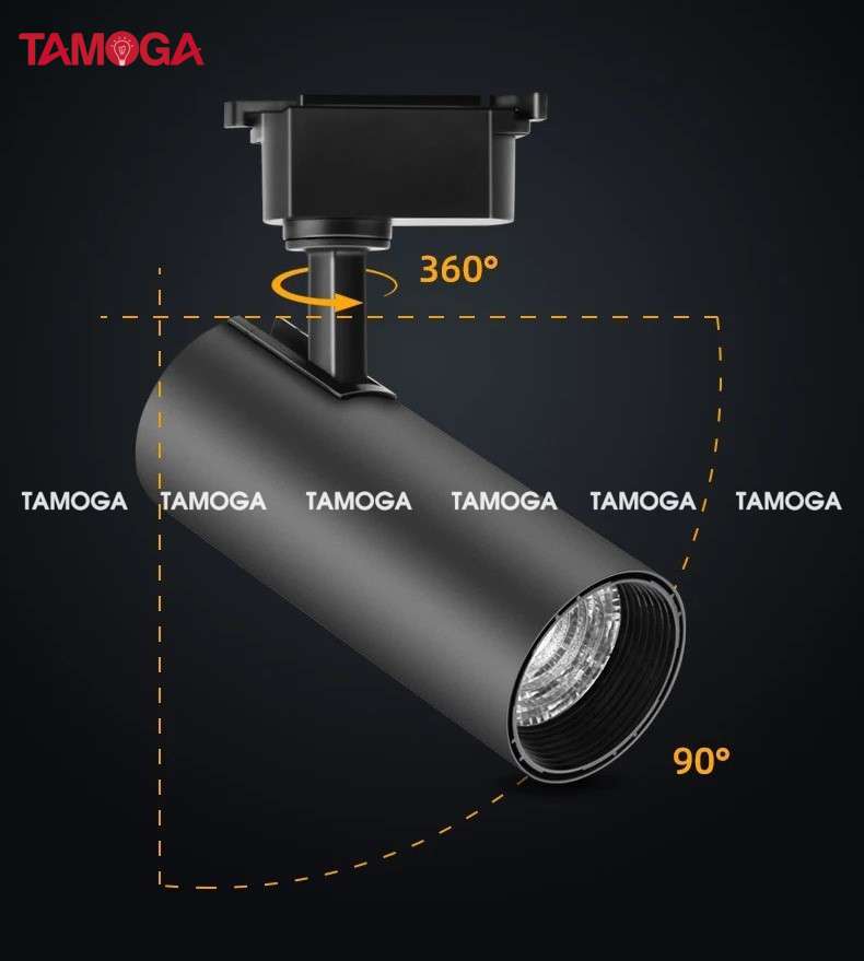 Đèn led rọi ray ống bơ công suất 20W TAMOGA VABIX DR02
