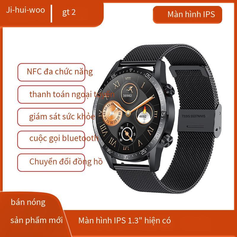 Vận Chuyển Nhanh Cho HWgt2 Cuộc Gọi Bluetooth Đa Năng NFC Theo Dõi Sức Khỏe Đồng Hồ IP68 Nhé Thanh Toán Đồng Hồ Thông Minh