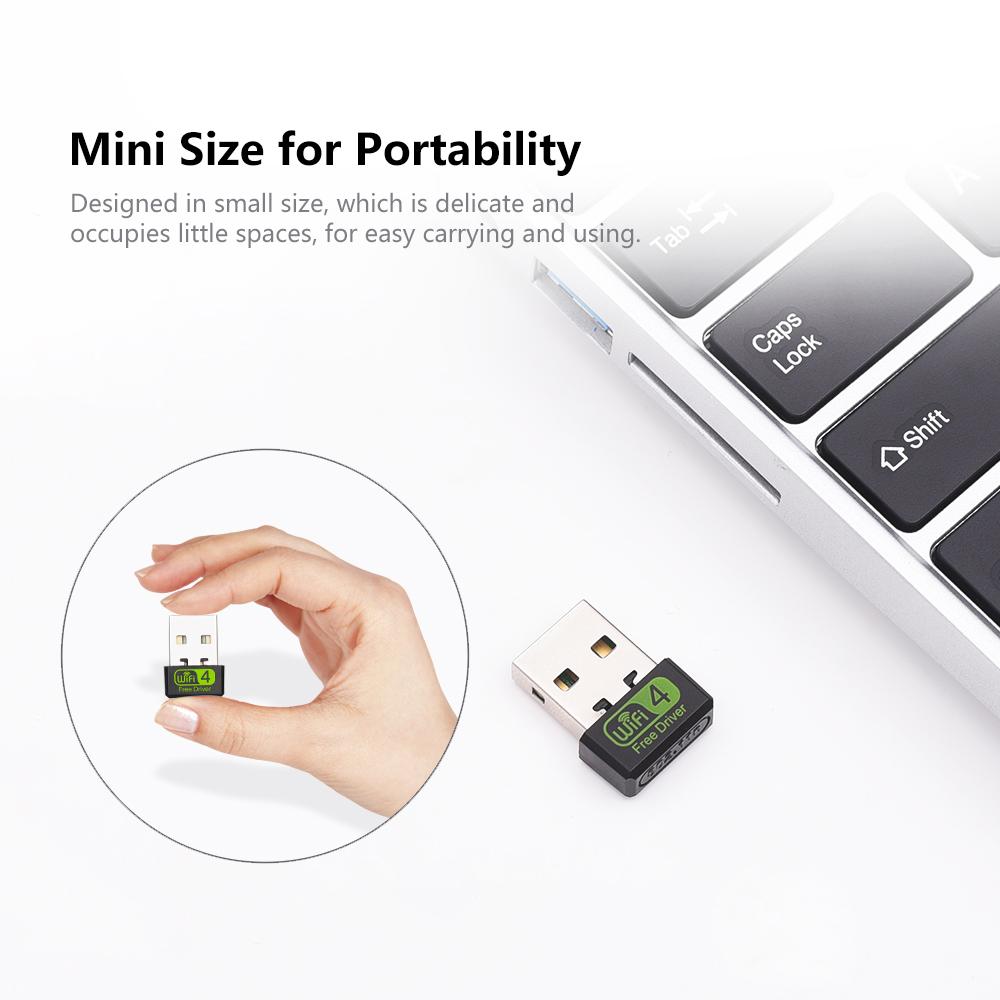 Bộ điều hợp bộ định tuyến Wi-Fi USB mini Mạng LAN Bộ phát thẻ LAN Cắm & chạy cho windows XP / Vista