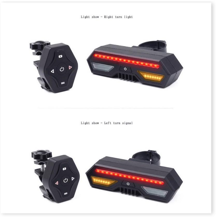Đèn sau xi nhan xe đạp LP-1801 có điều khiển không dây, dung lượng pin 2200mAh, chống nước khi đi mưa