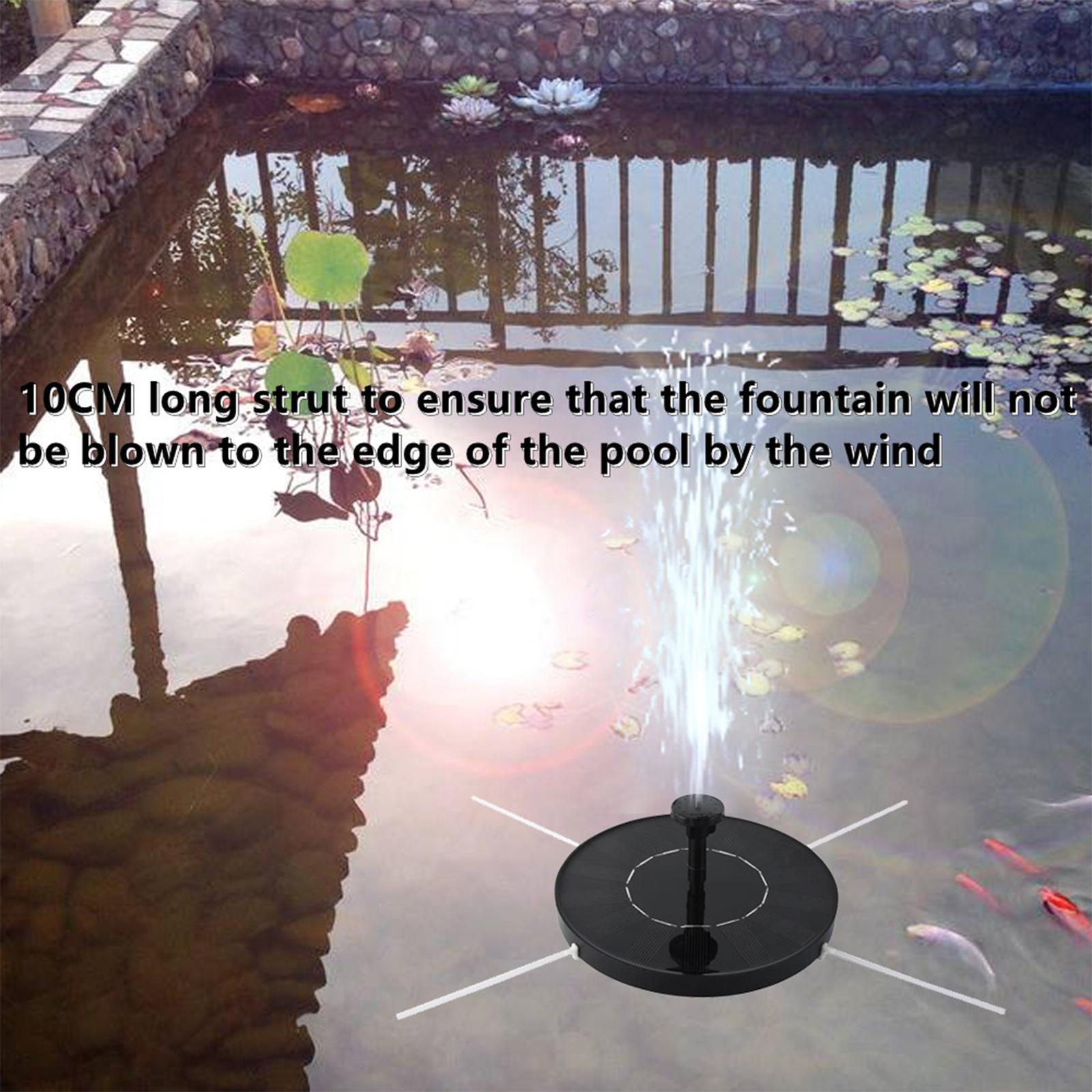 Solar Fountain Floating with 6 Nozzles 3.5W for Small Pond Aquarium Garden