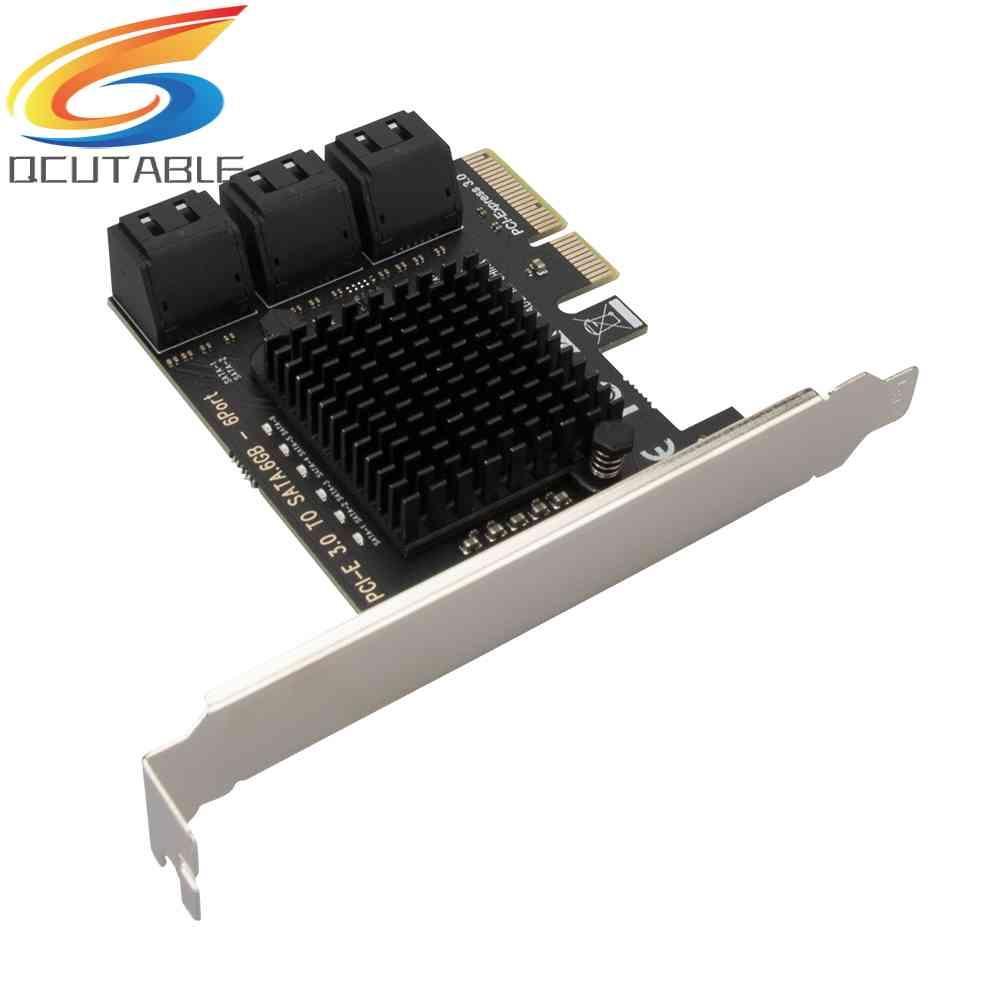 Card Mở Rộng PCIe 6 Cổng SATA III Sang PCI Express 3.0 X4 Thẻ