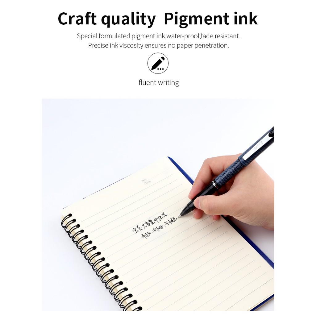 Hộp 12 Cây Bút mực gel BAOKE  da rắn mịn 0.5 / 0.7 / 1.0 mm, bút mực gel kẹp kim loại chất lượng cao