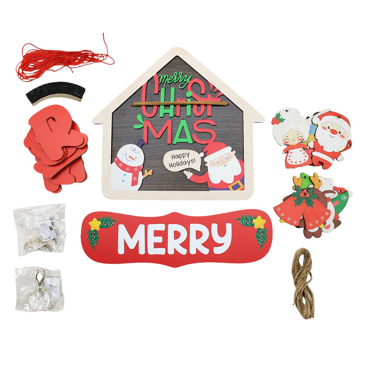 Dây Hình Gỗ Treo Tường Trang Trí Giáng Sinh - Bách Mộc - Nhà Tuần Lộc