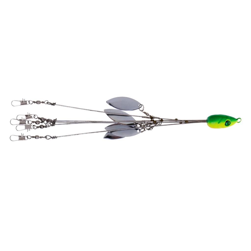 Fishing Lure Umbrella Rig Bait Leader Head 5 Arms Alabama Multi-color Bass