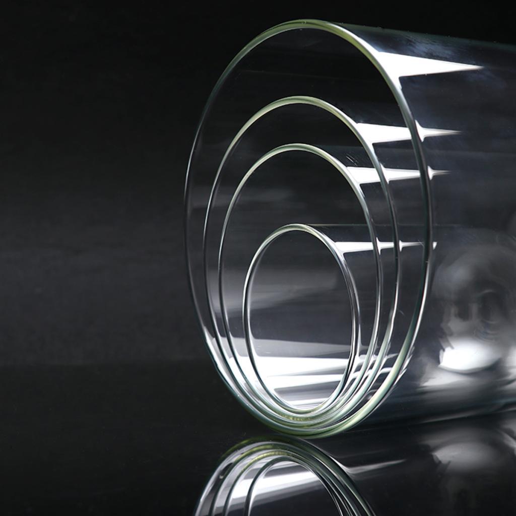2xGlass Cover Landscape Terrarium Container Lid Vase Bottle 8x18cm