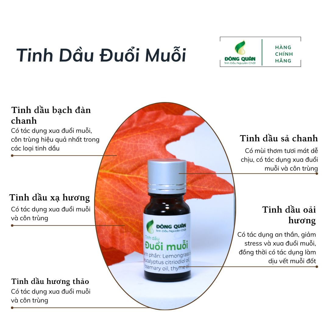 Tinh Dầu Đuổi Muỗi Nguyên Chất Đông Quân 10ml/lọ