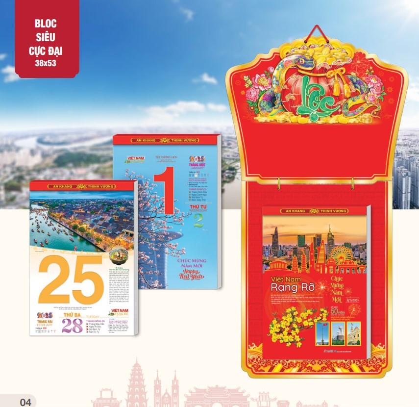 Bộ Lịch Bloc Siêu Cực Đại 2025 - AH01 Việt Nam Rạng Rỡ