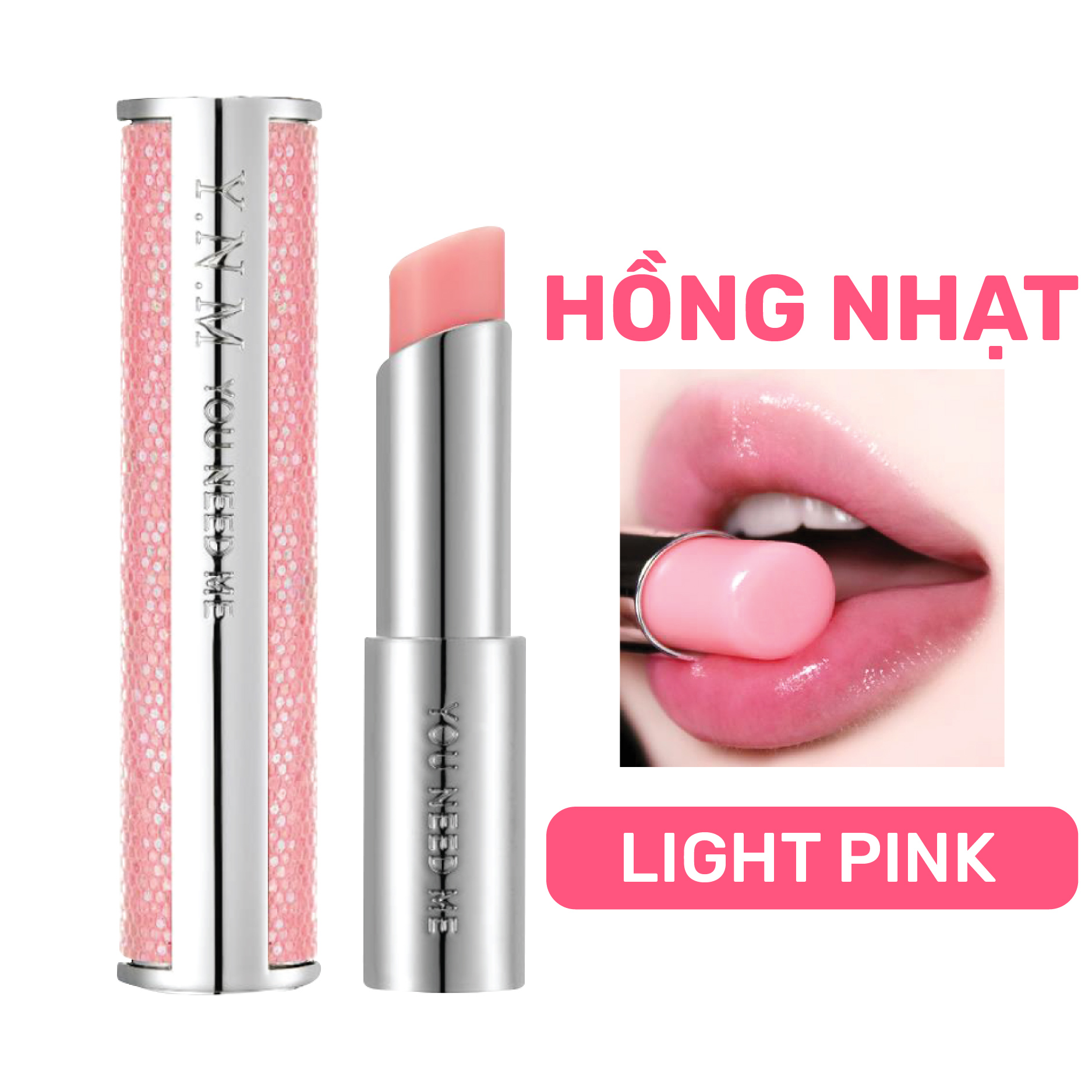 Son dưỡng môi Mềm Môi, Hết Thâm Có Màu Hồng Nhạt YNM Candy Honey Light Pink Lip Blam 3g