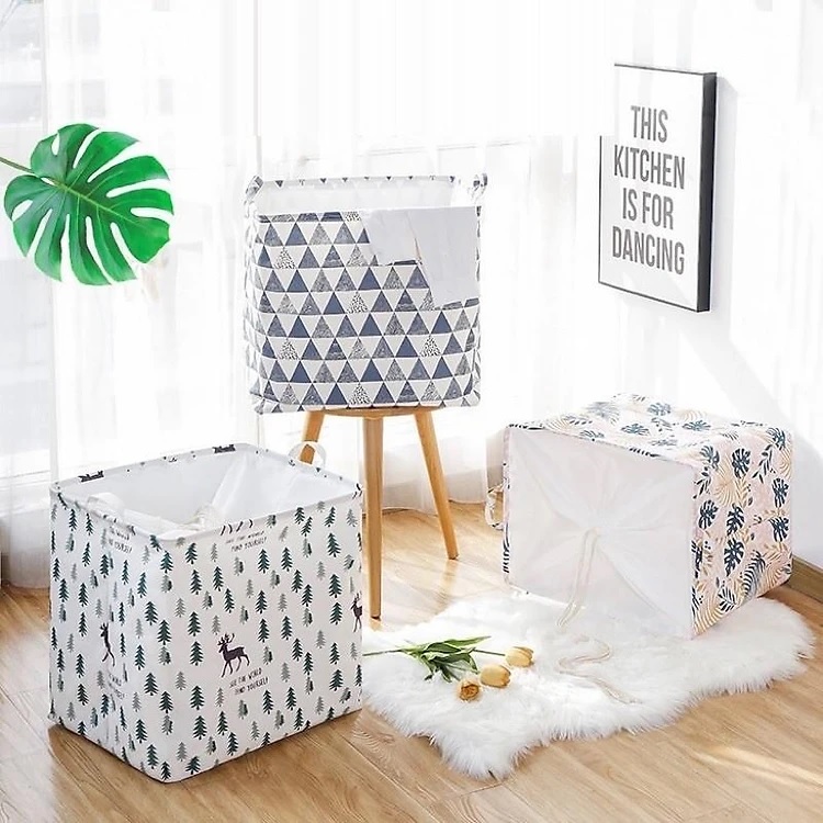 Giỏ đựng quần áo bằng vải cỡ lớn , túi đựng chăn gấp gọn Chính Hãng TOKDODO
