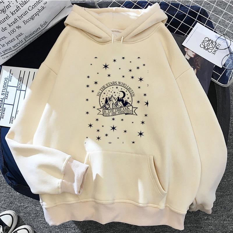 Áo Hoodie Họa Tiết Court of Thorns And Roses Phong Cách harajuku ADT