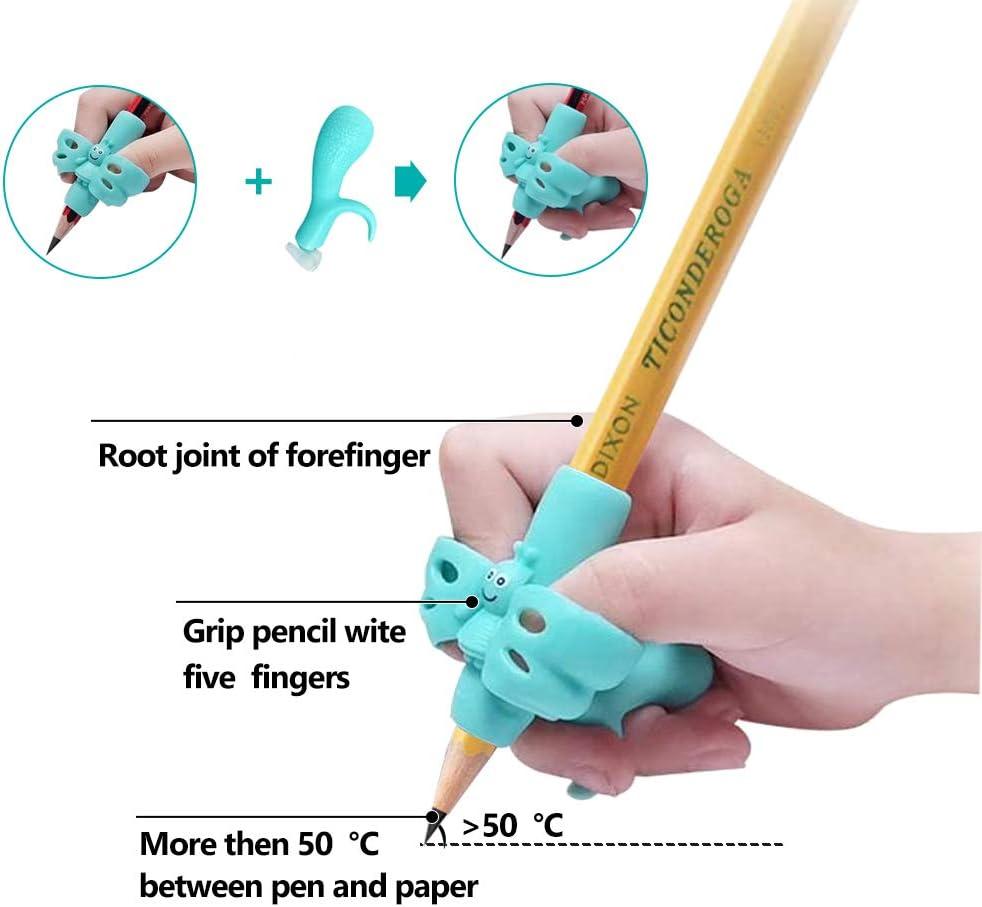 Grips cho bút chì, rất nhiều Grip Guide Pencil, Pencil Guide Finger Silicone Viết, Bộ chuyển đổi bút chì để viết tư thế cho trẻ em học sinh