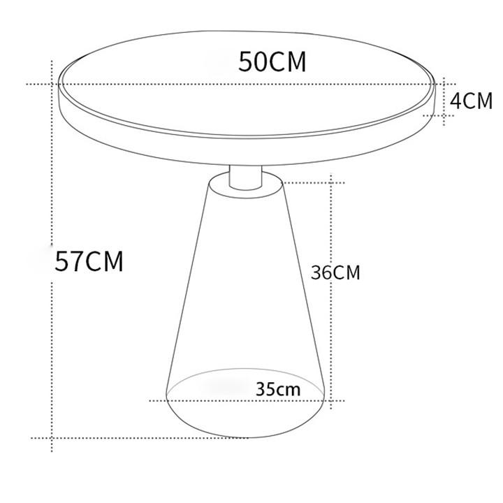 Bàn trà tròn mặt đá Titan khung thép mạ vàng sang trọng - Bàn góc sofa uống trà coffee decor trang trí phòng khách đẹp