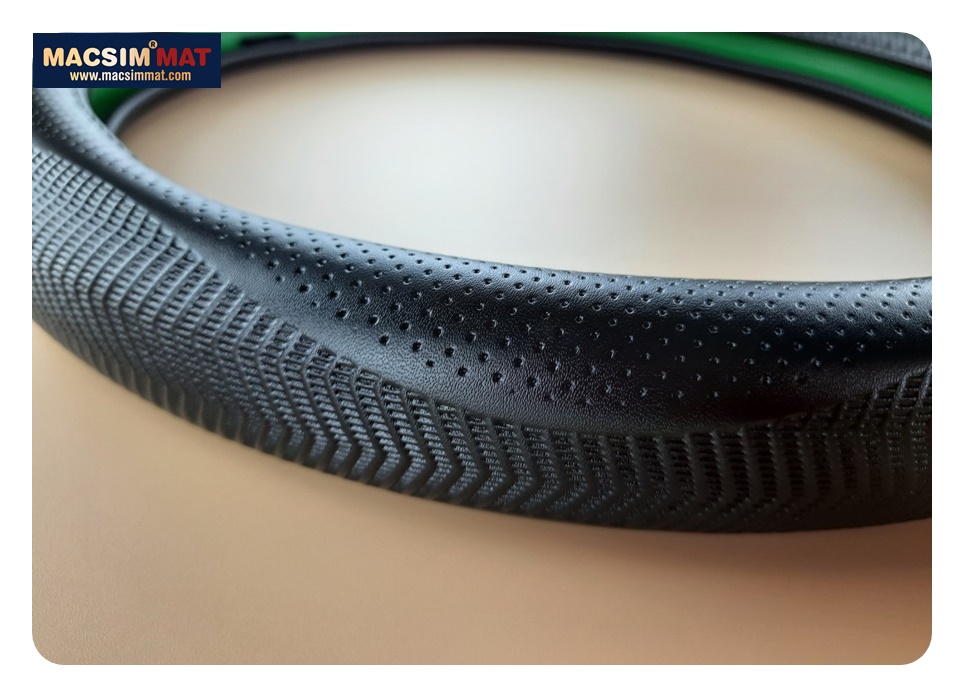 Bọc vô lăng cao cấp chất liệu da thật - Khâu tay 100% size M - nhãn hiệu L17T Macsim mã L17T