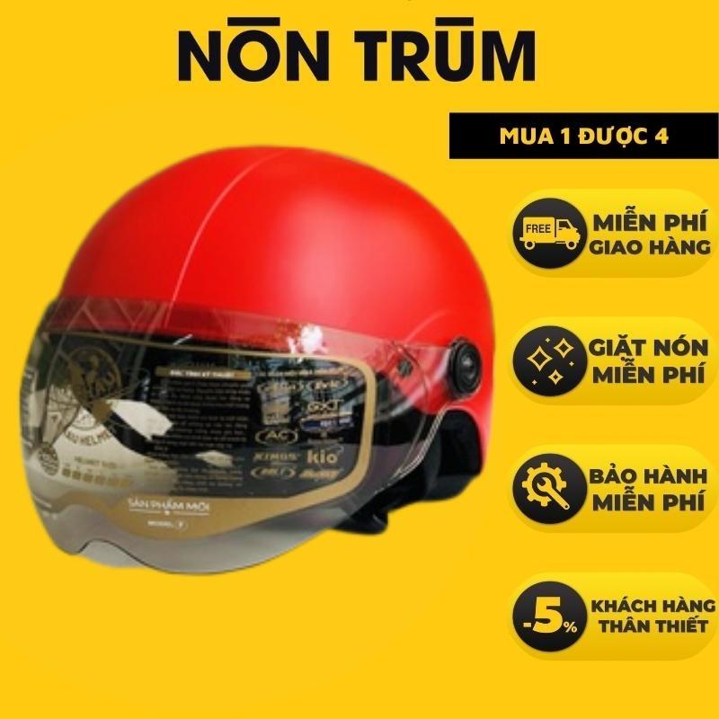 Nón bảo hiểm nửa đầu Asia MT128K, mũ bảo hiểm 1/2 có kính, thời trang, đa dạng màu sắc, freesize phù hợp vòng đầu 54-57cm - Nón Trùm