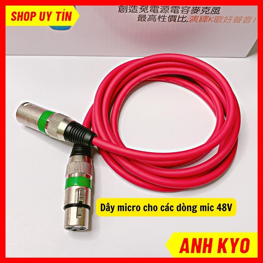 Dây micro canon 2 đầu đực cái xlr sử dụng vật liệu pvc cao cấp dài 2 mét loại tốt lõi đồng