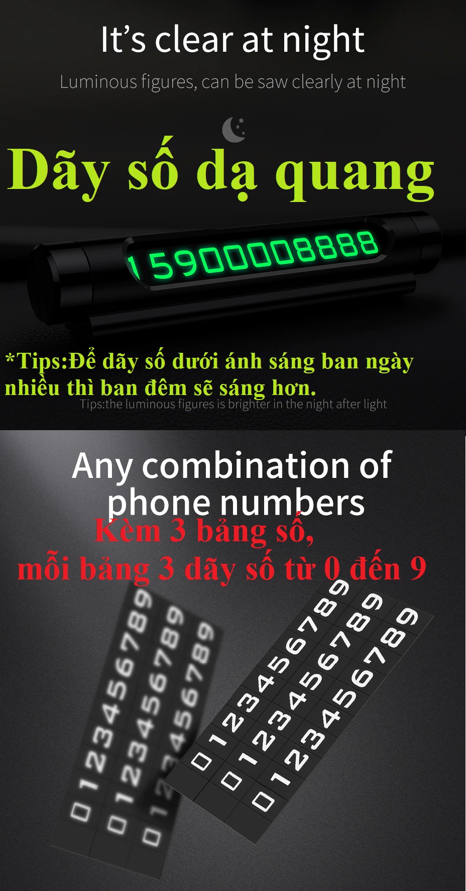 Bảng số 2 mặt dán táp lô trên xe hơi Baseus Baseus Baseus All Metal Temporary ACNUM-C01 - Hàng chính hãng