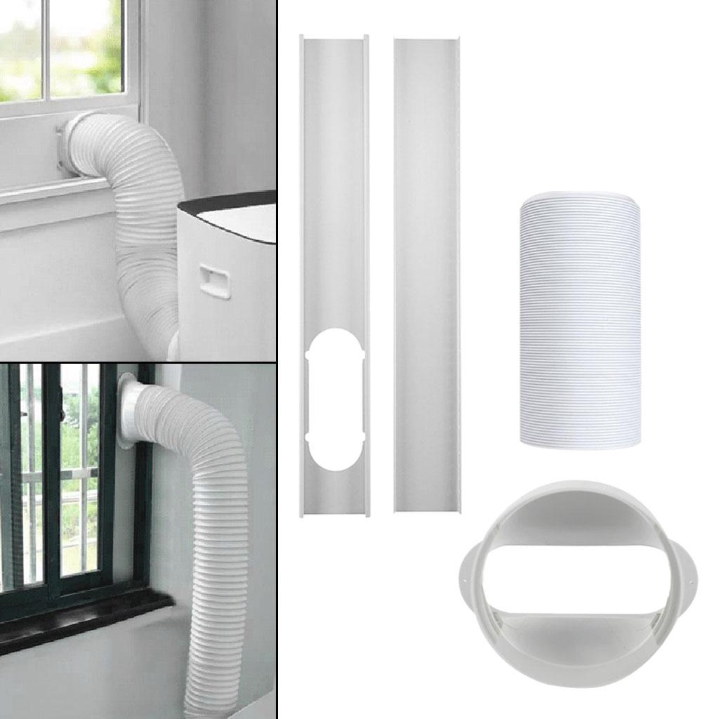 Air Conditioner Window Kit with Exhaust Hose Wind Shield