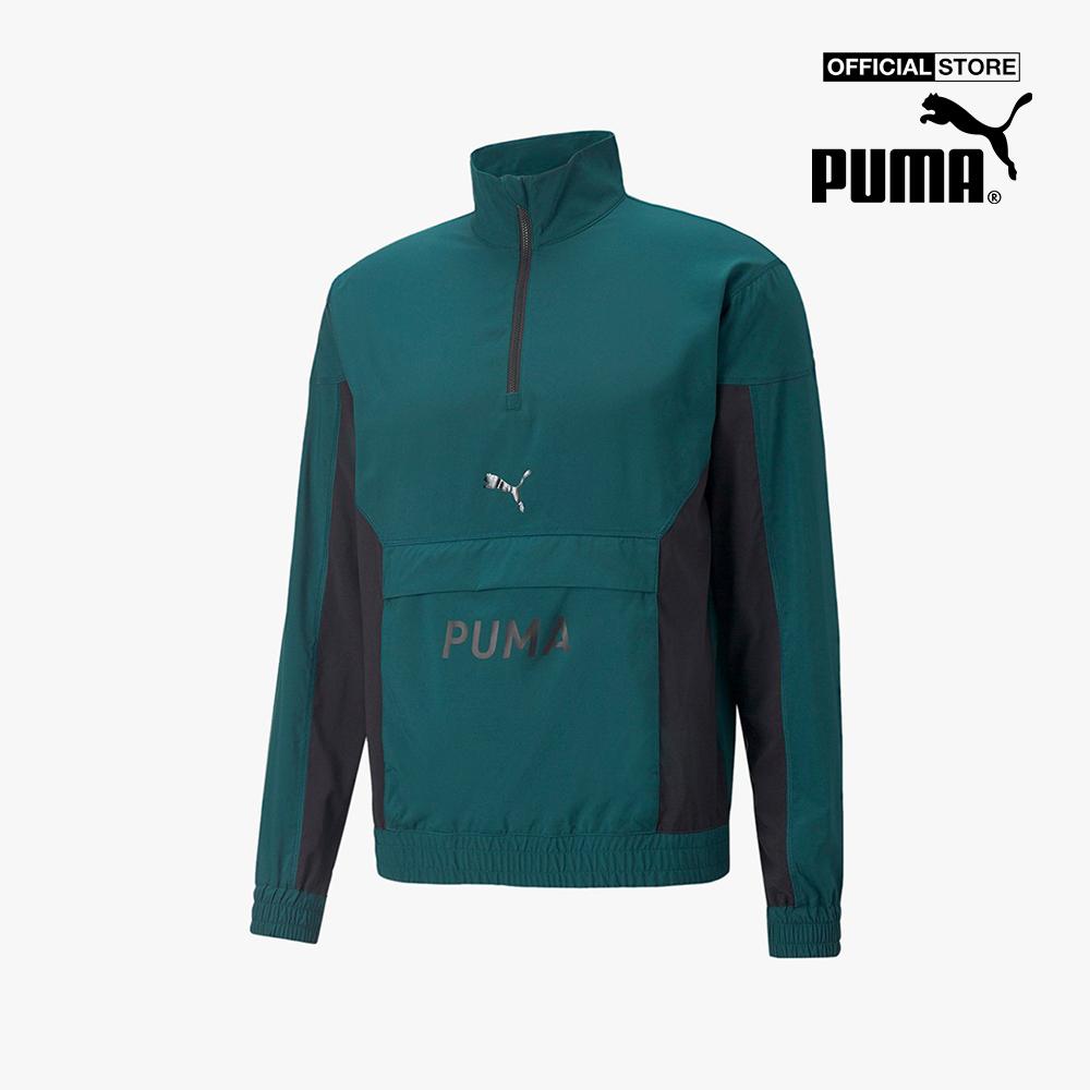 PUMA - Áo khoác nam thể thao cổ trụ phối zip Fit Woven Half Zip Training 522129-24