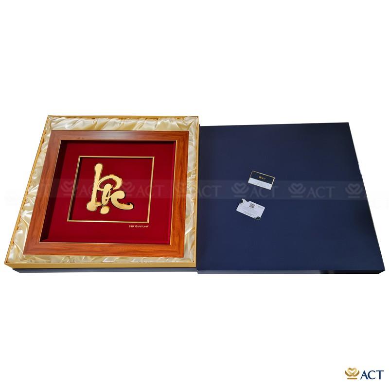 TRANH CHỮ LỘC DÁT VÀNG CAO CẤP (55X55CM)