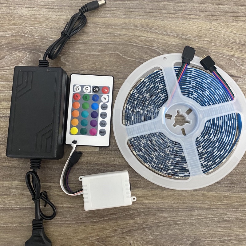Đèn Led HÓT TIK TOK 5m có keo dán sẵn, bọc silicon chống nước, Remote 44 phím nhiều màu sắc Trang Trí Phòng Ngủ, livestream