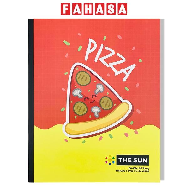 Tập Học Sinh Cheesy Smiles - 4 Ô Ly Vuông - 96 Trang 80gsm - The Sun 02 - Pizza