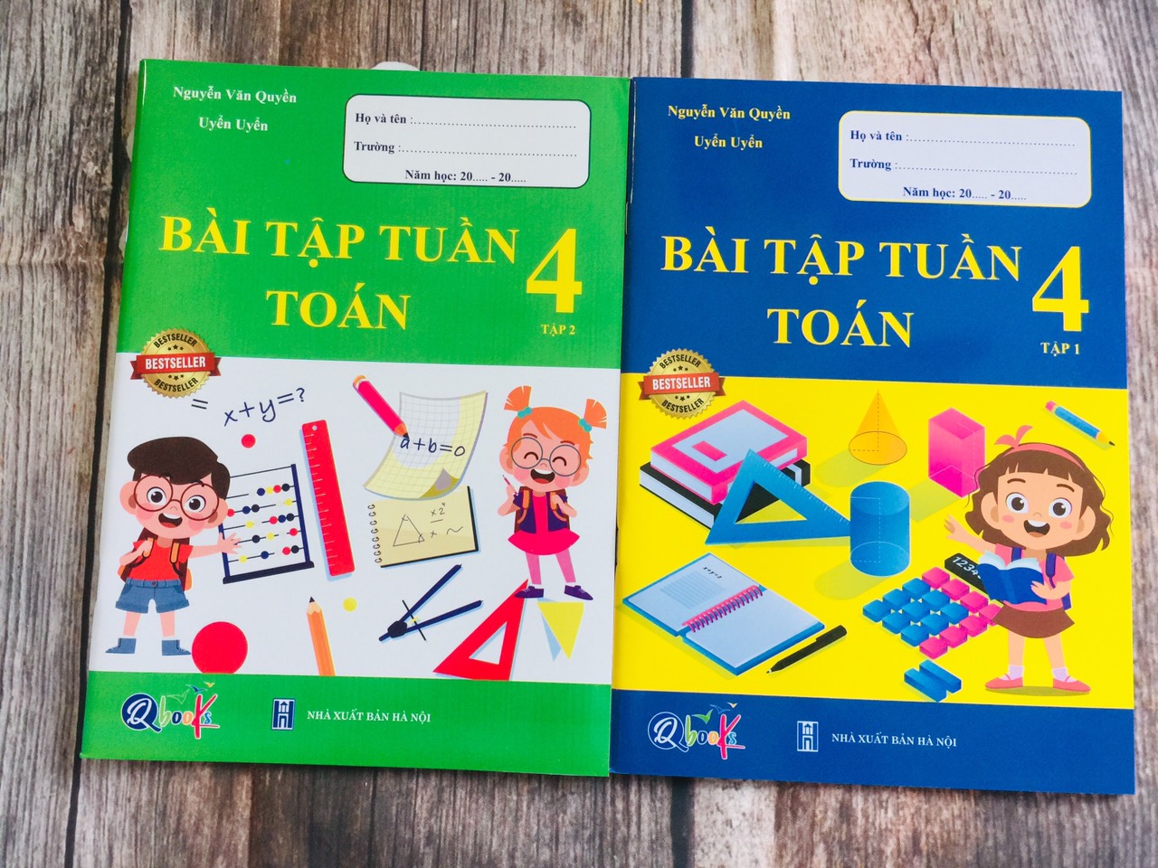 Combo Sách - Bài tập tuần Toán 4 tập 1 + 2