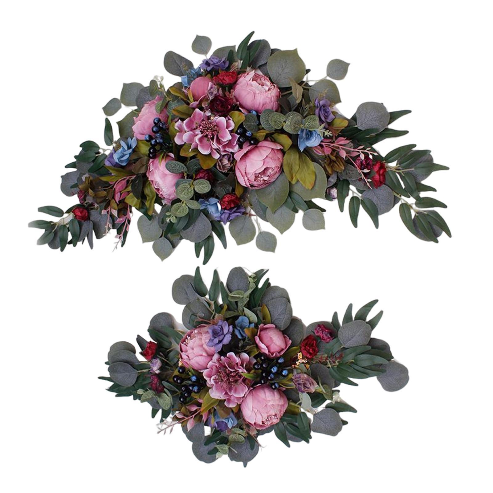 2Pcs Wedding Arch Flower Background Wall Decoration for Ceremony Reception