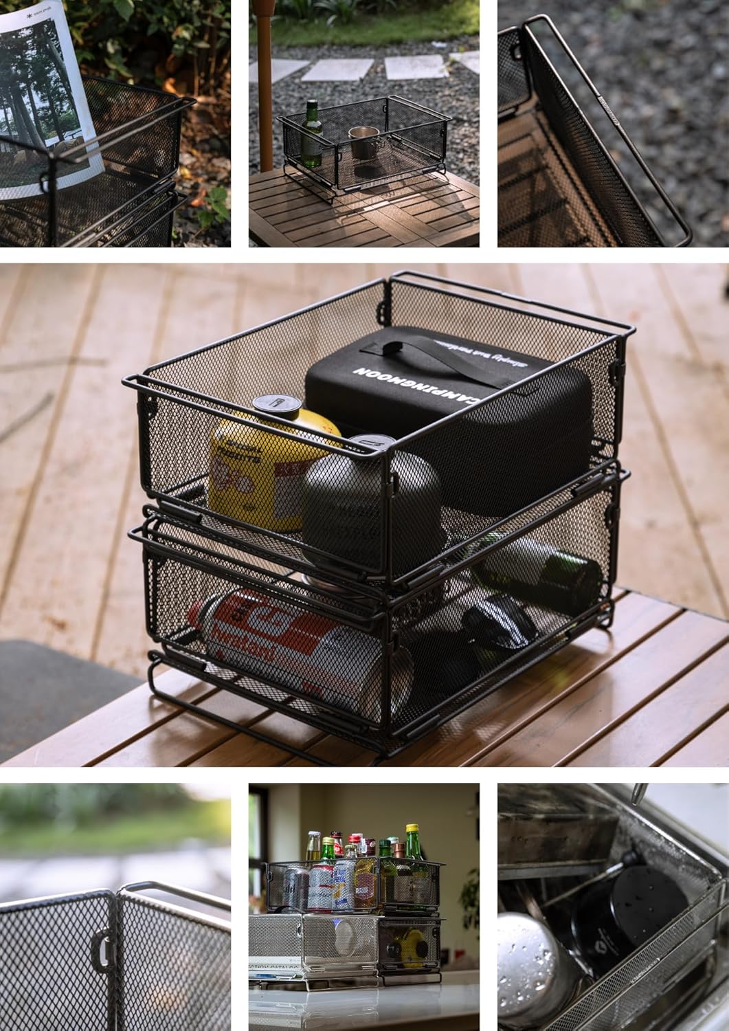 Giỏ lưới đựng đồ đa năng cho bàn IGT Campingmoon CK-24BK