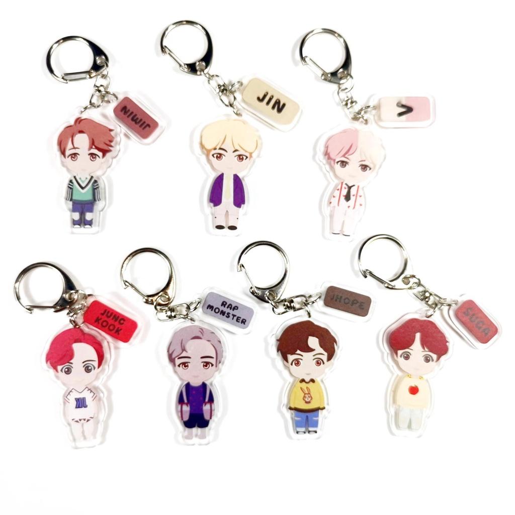 Móc khóa acrylic hình nhóm nhạc BTS- Mẫu 1