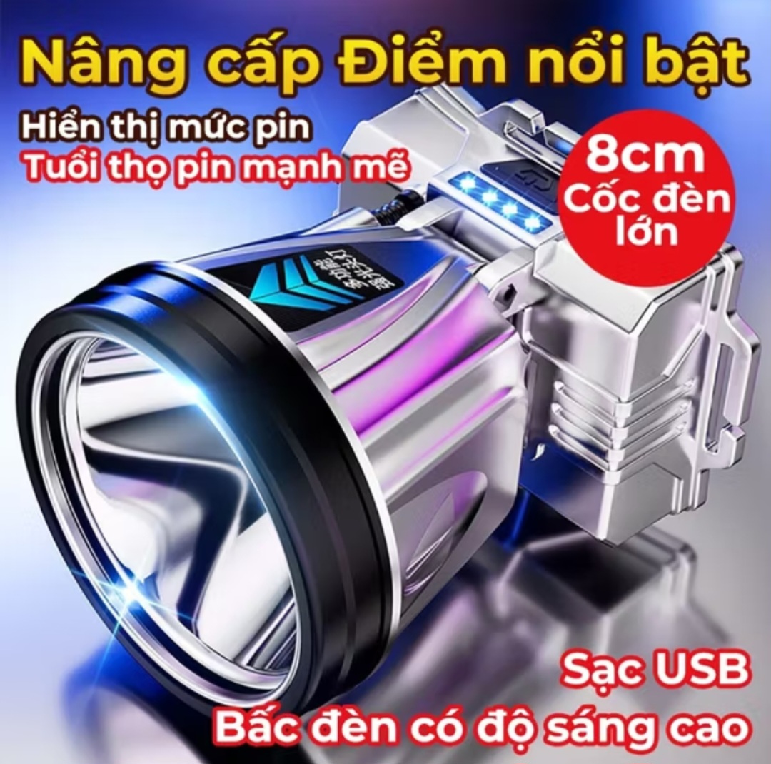 ĐÈN PIN LED ĐỘI ĐẦU THẾ HỆ MỚI SIÊU SÁNG CHỐNG NƯỚC HÀNG CAO CẤP